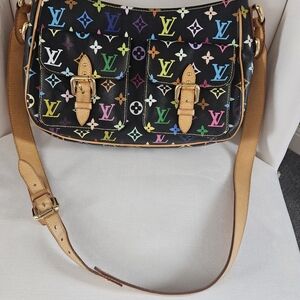 LOUIS VUITTON Monogram Multicolor Black Lodge GM Shoulder Crossbody Bag /7003220